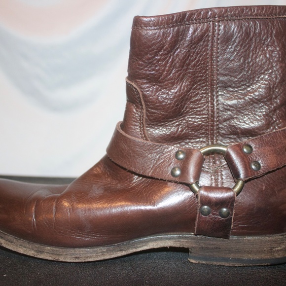 Womens Brown Frye leather ankle boots Size 8 - Picture 7 of 16